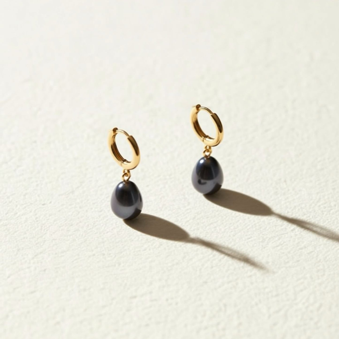 DARK BAROQUE PEARL DROP EARRINGS
