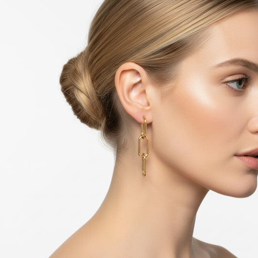 CHAIN LINK DROP EARRINGS