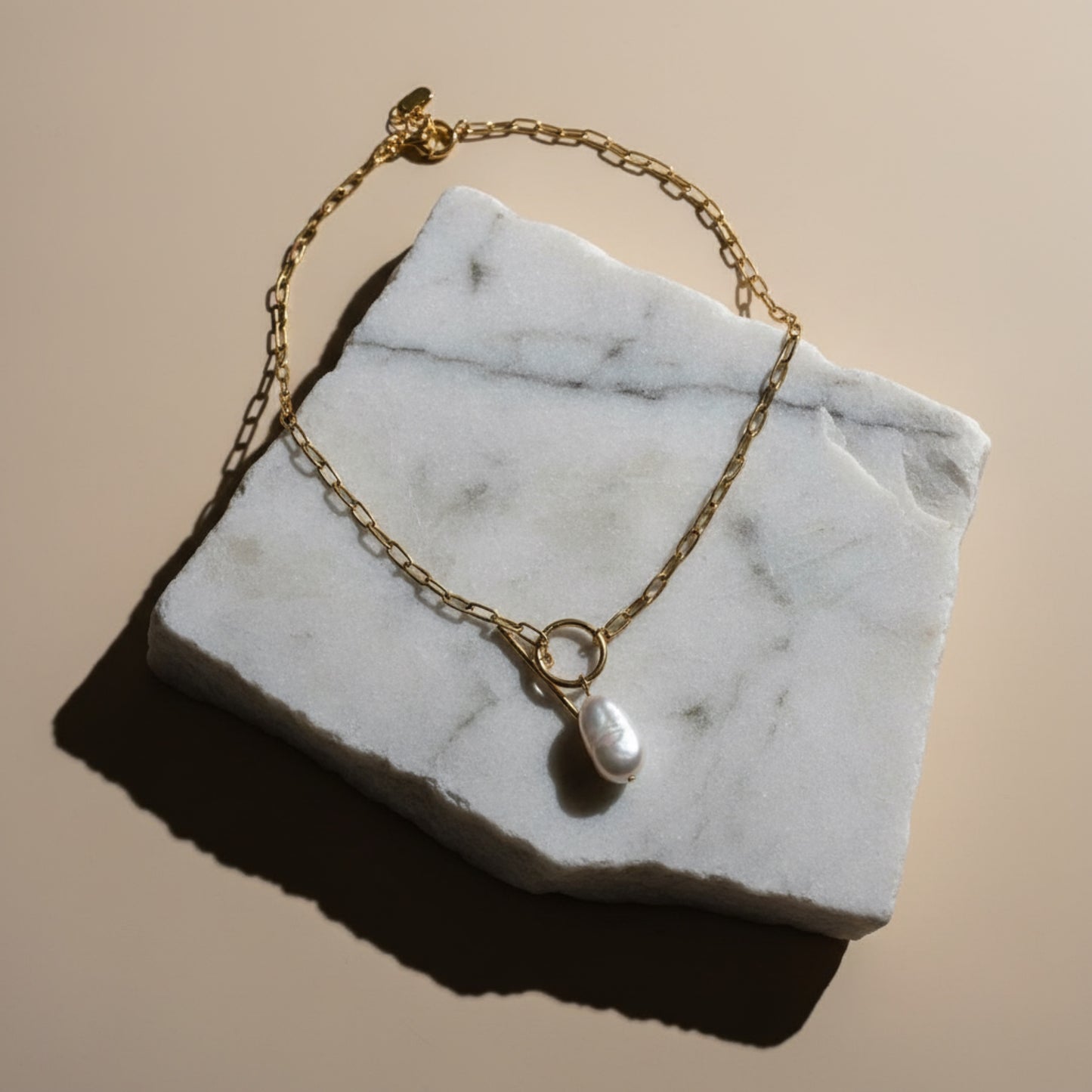 BAROQUE PEARL CHAIN NECKLACE