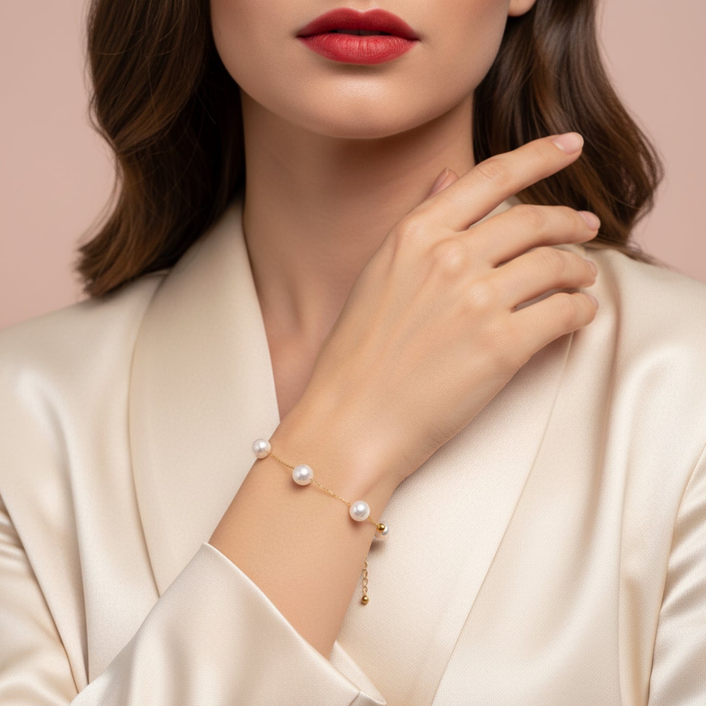 FRESHWATER PEARL STATION BRACELET