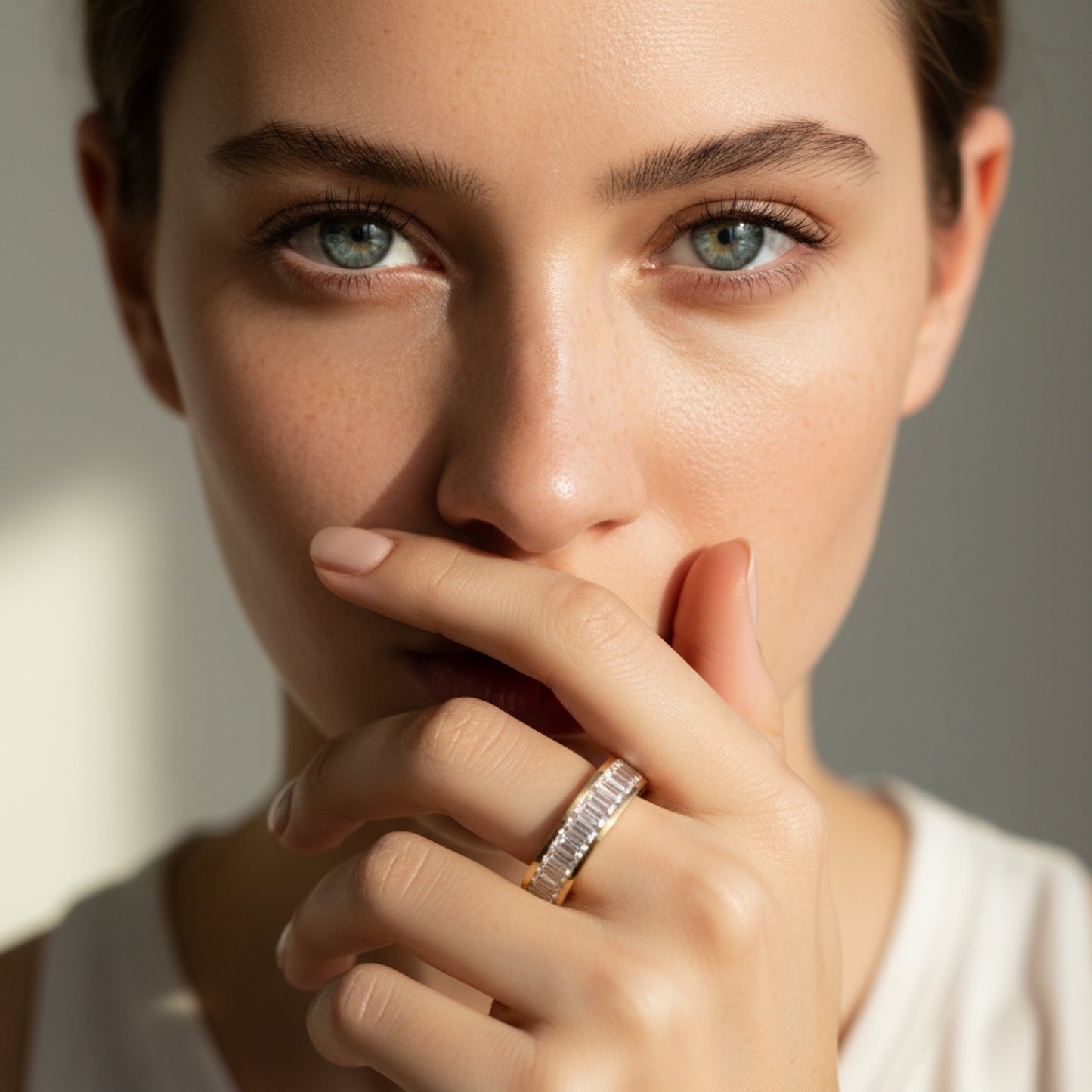 BAGUETTE CRYSTAL ETERNITY BAND RING