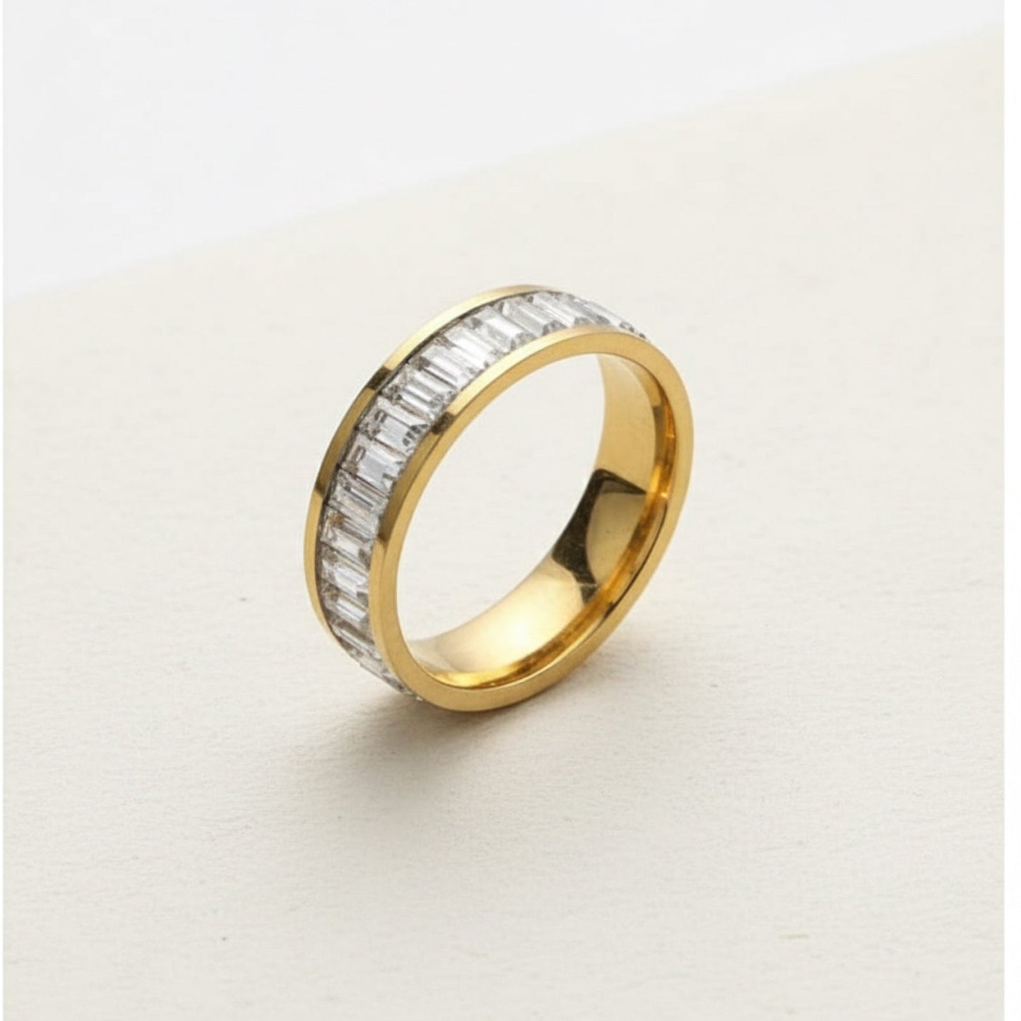 BAGUETTE CRYSTAL ETERNITY BAND RING