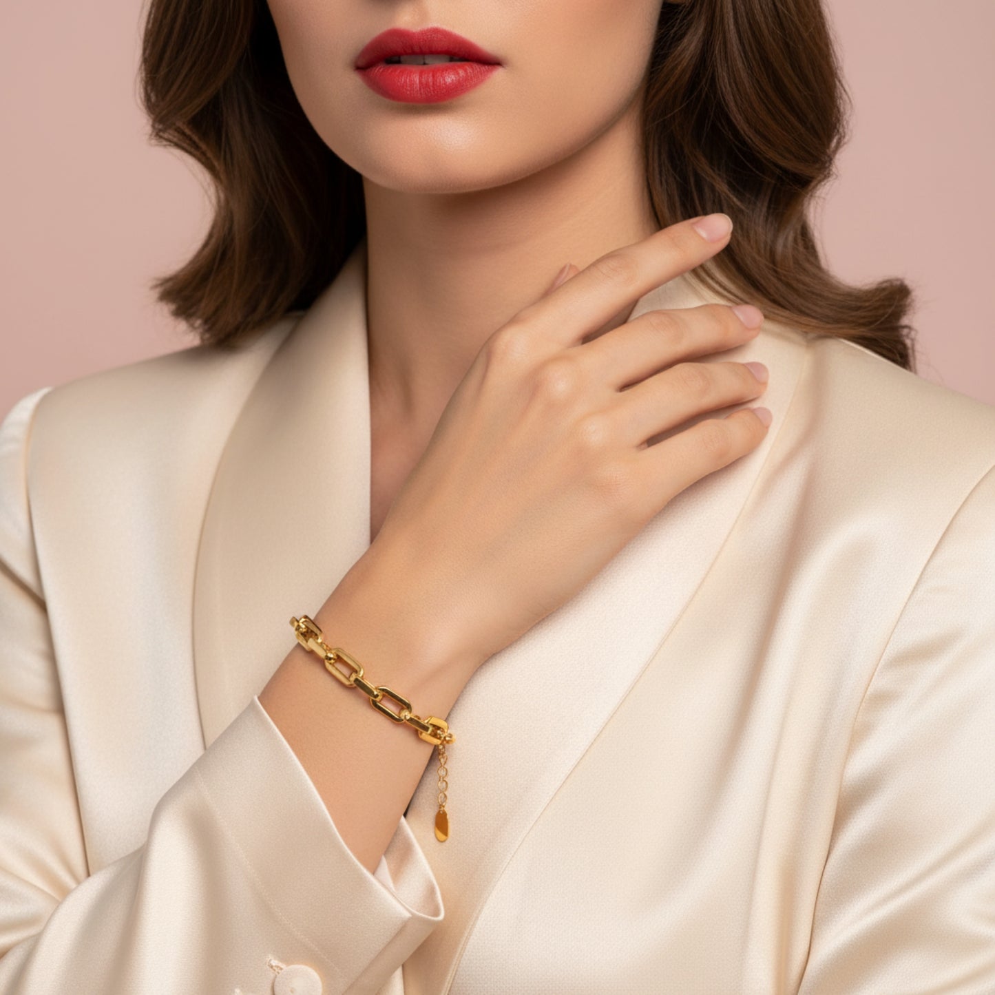 CHUNKY GOLD CHAIN LINK BRACELET