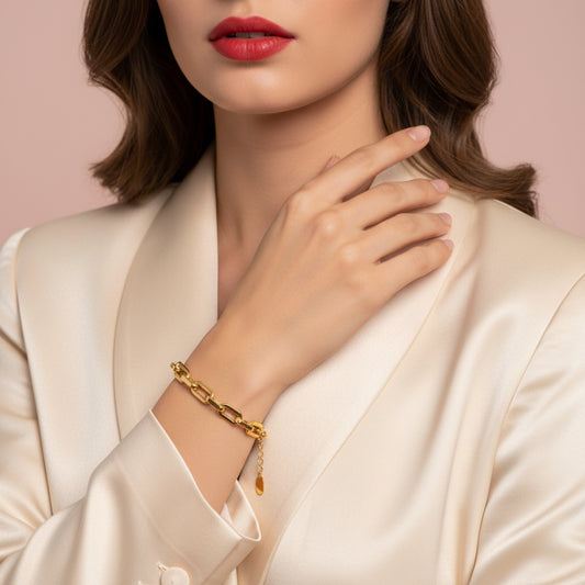 CHUNKY GOLD CHAIN LINK BRACELET